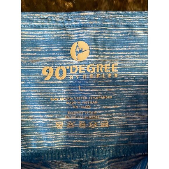 90 Degree by Reflex Women's Capri Leggings Large Light Blue Activewear - Picture 6 of 6